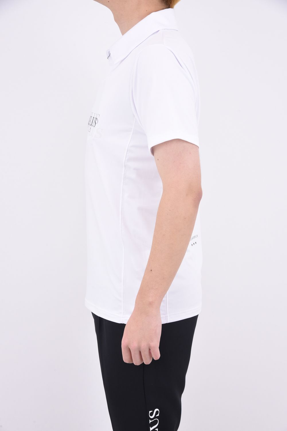 CONTINUOUS PATTERN POLO SHIRTS / コンティニュアス ロゴ 半袖ポロシャツ (ホワイト)