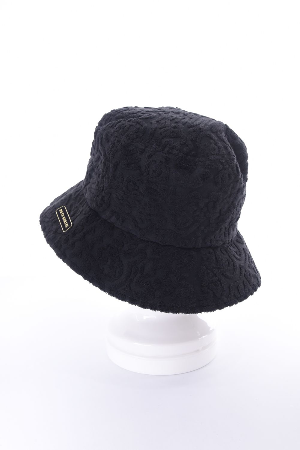 【26SS】 LINE ART PILE BUCKET HAT / パイル生地 ラインアート バケットハット (ブラック)