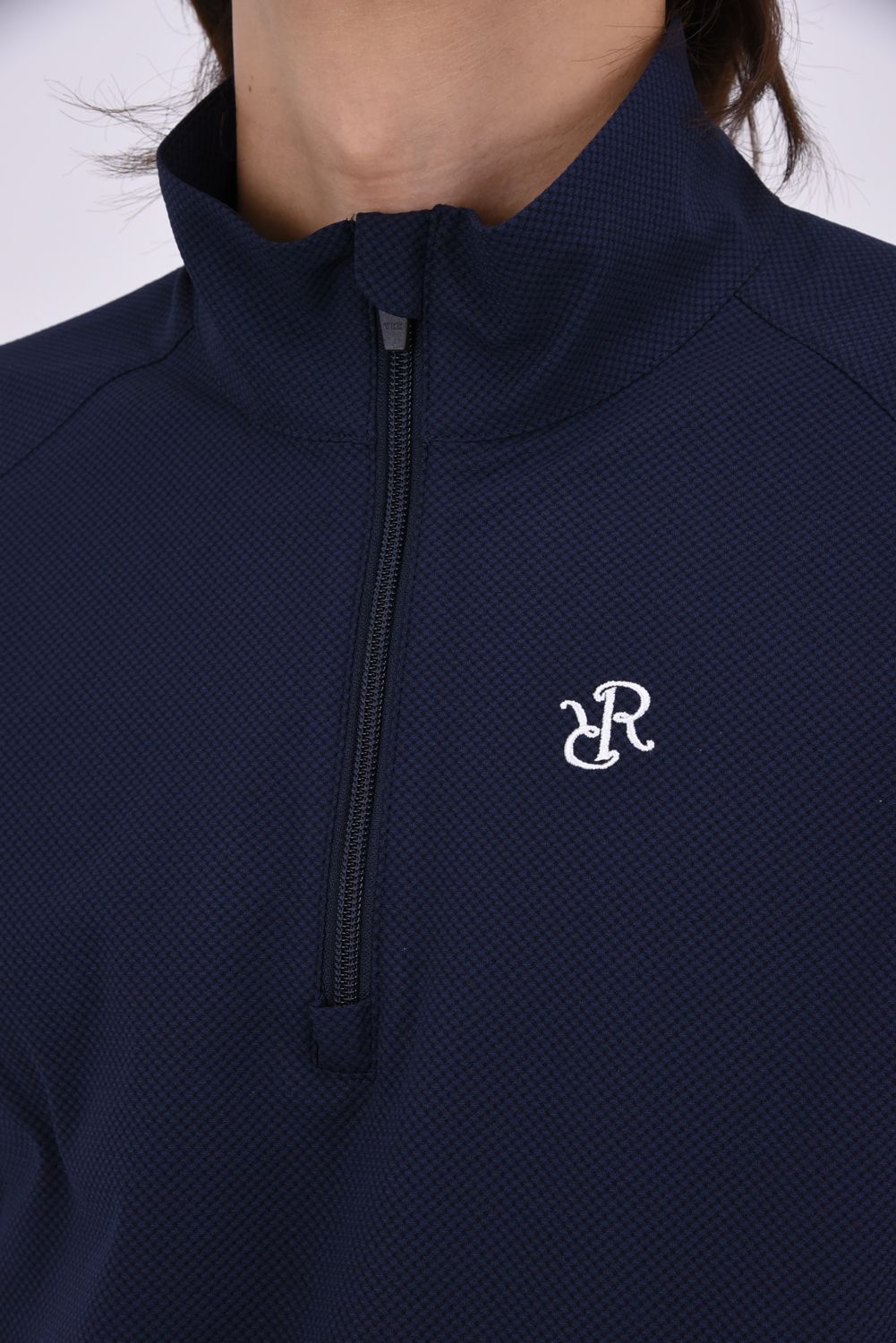 【26AW】 MENS DETACHABLE HALF ZIP SHIRT / ワッフル生地 スリーブデタッチャブル 2WAYハーフジップシャツ (ネイビー)*