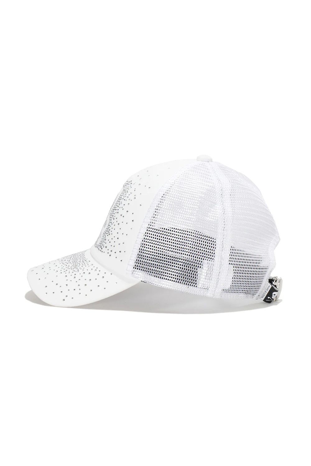 【26SS】 RADIANT MESH CAP / ラインストーンスカルロゴ メッシュキャップ (ホワイト)