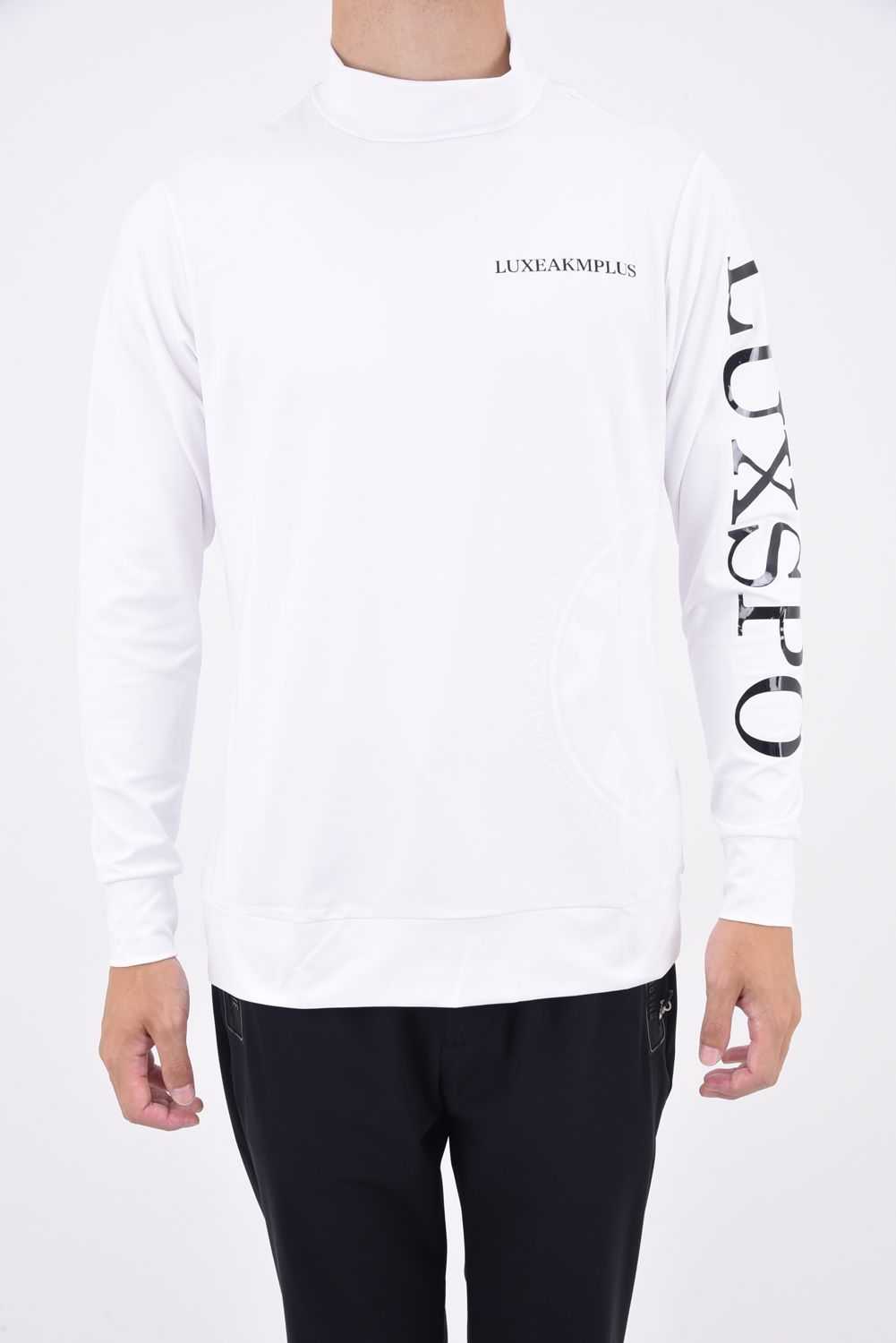 CIRCLE LOGO INNER / サークルロゴ モックネックTシャツ (ホワイト)