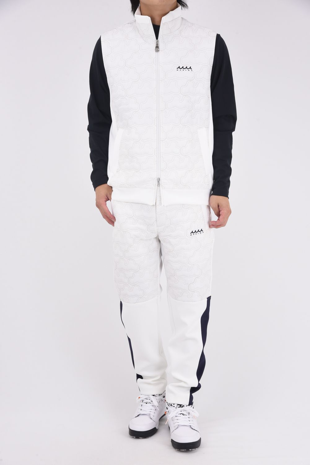 【25AW】 GEOMETRIC WAVE QUILTING PANTS / ジオメトリックウェーブ ハイブリッドキルティングパンツ (ホワイト)