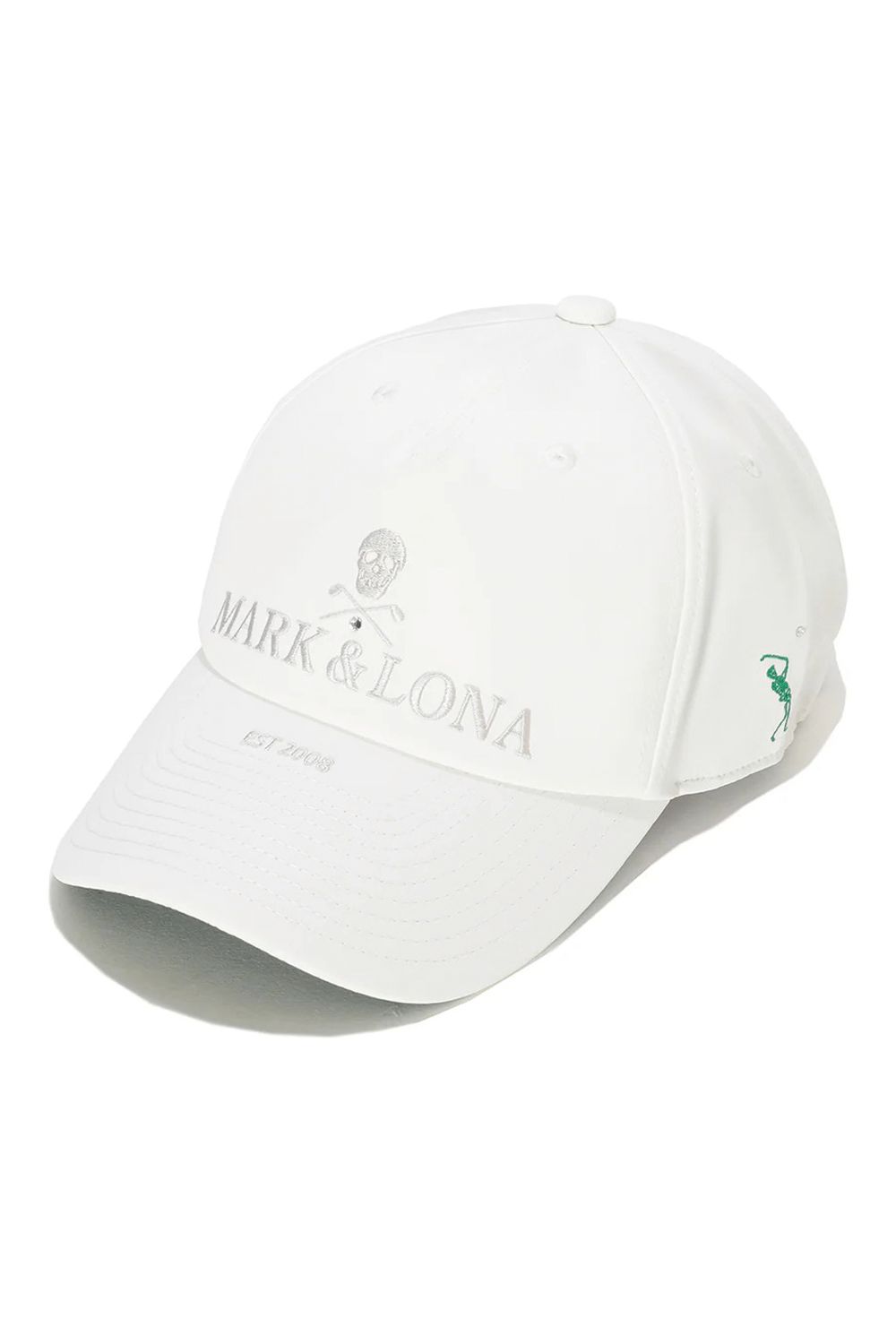 【26SS】 IRON SKULL CRYSTAL ACCENT CAP / アイアンスカル ブランドロゴ刺繍 ベースボールキャップ (アイボリー)