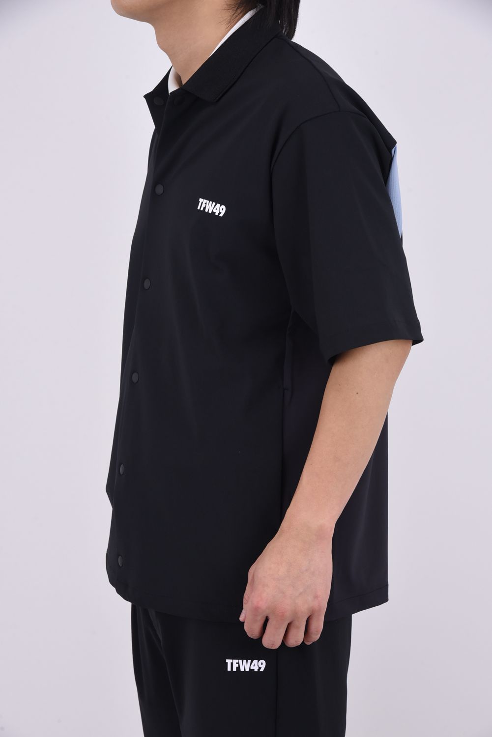 【26SS】 LUXURY SPORTY SHIRT / ドライタッチ サイドパネル スポーティシャツ (ブラック)