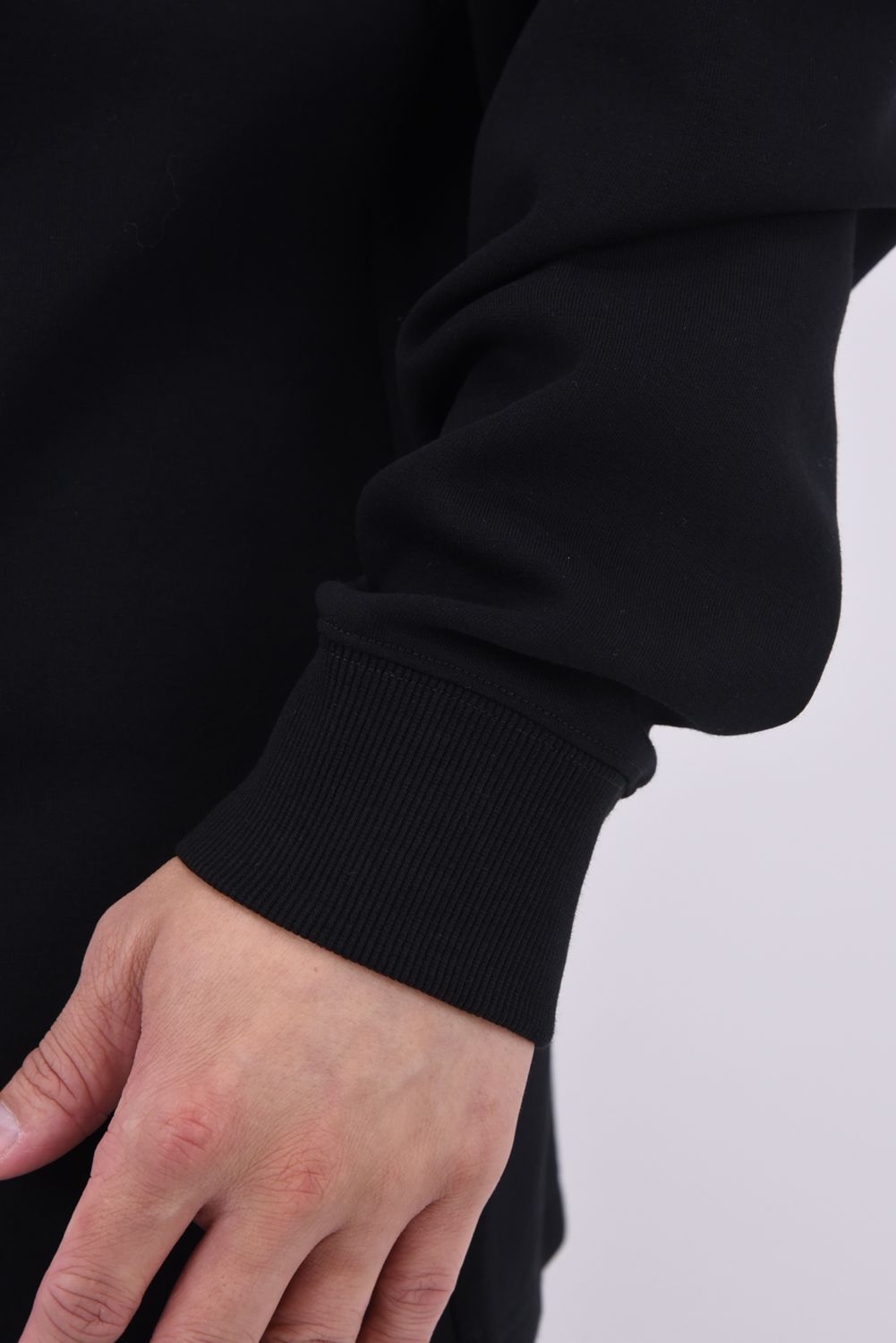 COLOR BLOCK L/S RUGBY POLO / フロントロゴ バイカラー ロングスリーブ ラグビーポロシャツ (ブラック/ホワイト)