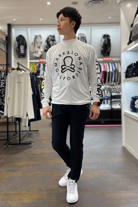 【MARK＆LONA】 ブランクスカルサークルロゴがポイントの肌触り抜群のロングスリーブ