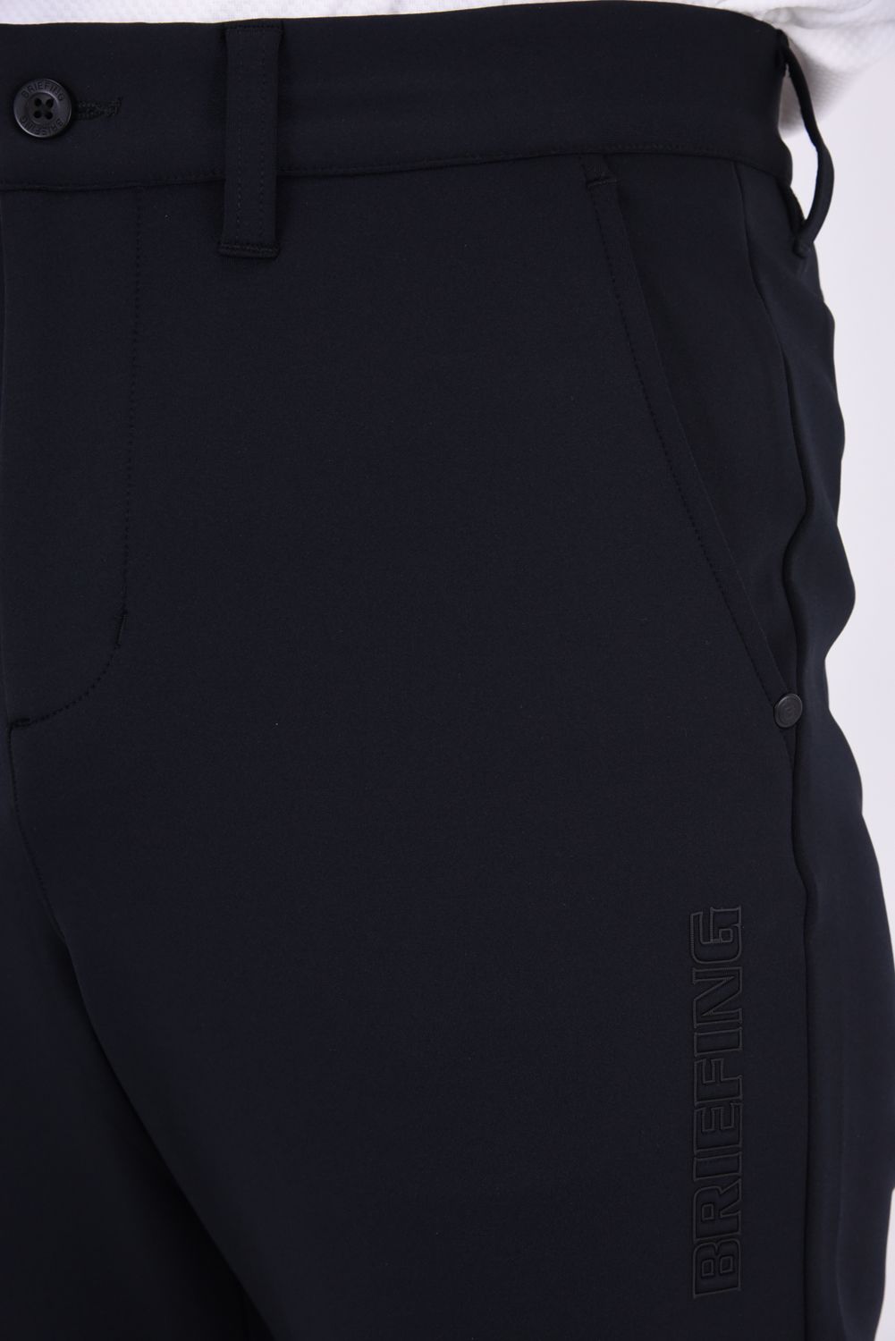 【26AW】 MS STITCHED 3D LOGO SLIM PANTS / ステッチ ロゴ スリム パンツ (ブラック)