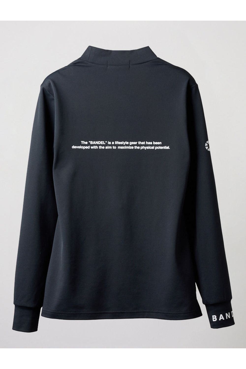 【レディース】 BASIC L/S MOCK NECK SHIRTS / ブランドロゴ ロングスリーブ モックネックシャツ (ブラック)