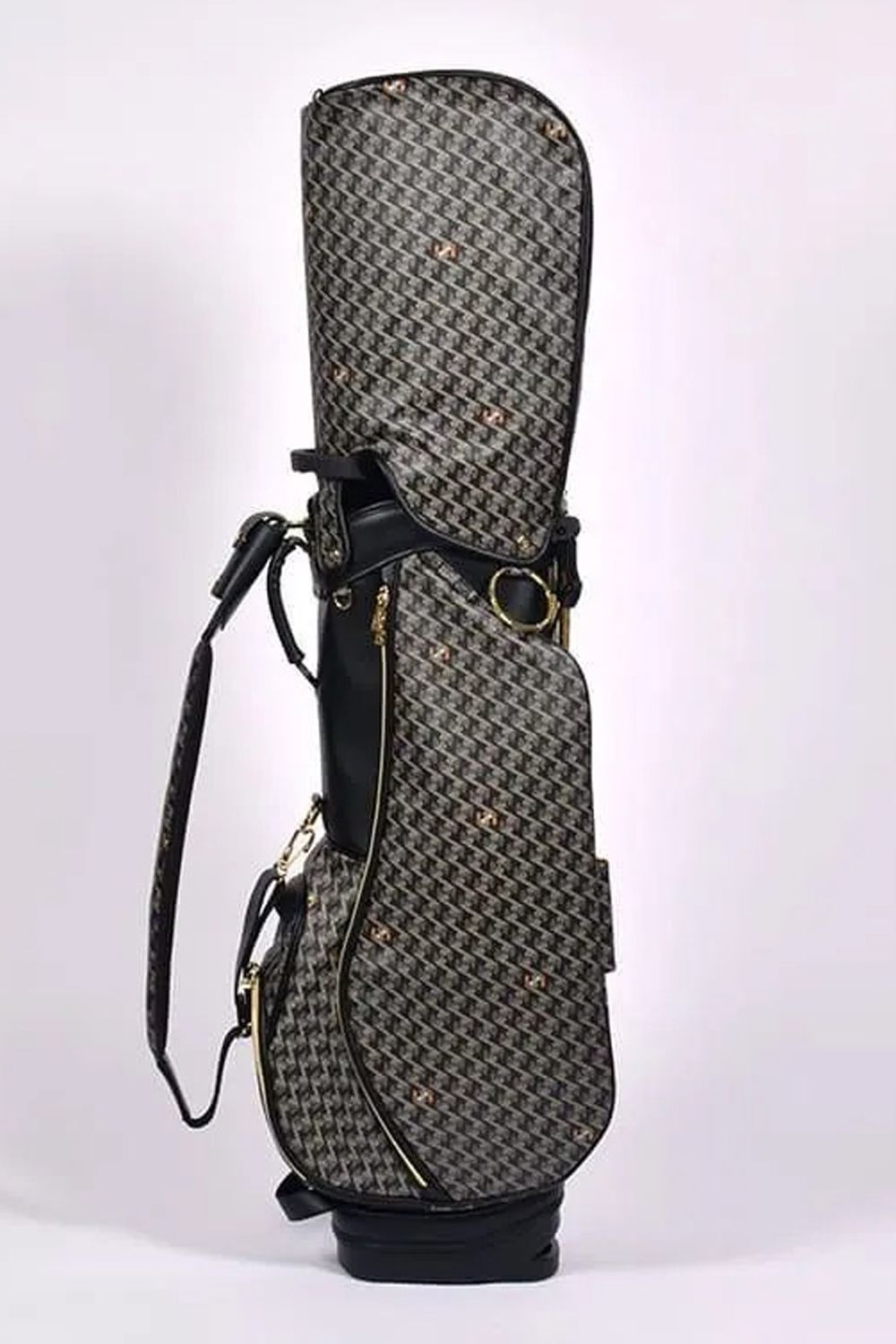 【26SS】【銀行振込・代金引換不可】【返品・交換不可】 PAVO (パーヴォー) / ブランドオリジナルテキスタイル スタンドキャディバッグ (ダークブラック)*