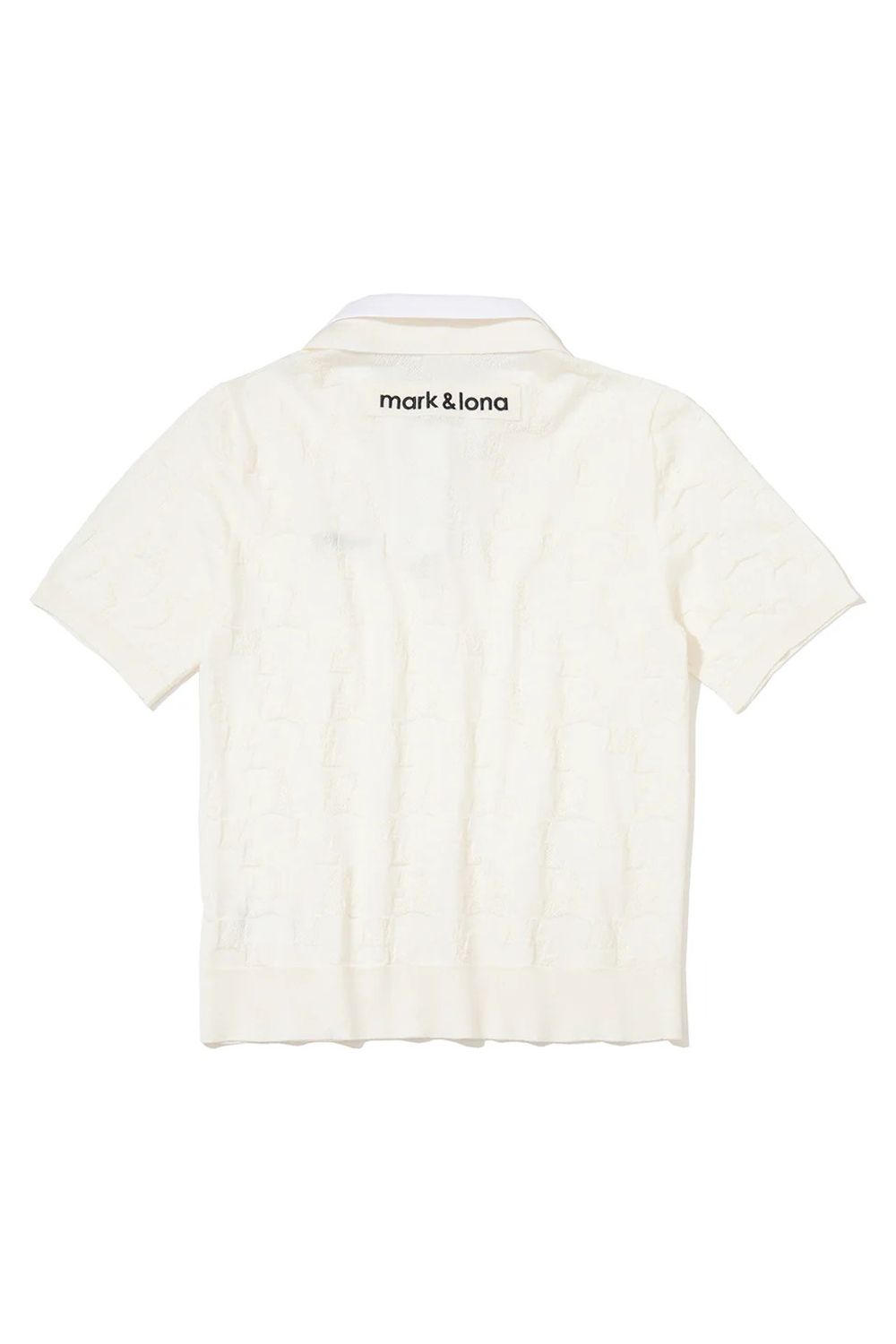 【26SS】【レディース】 QUADRO ICON 2-WAY COLLAR KNIT POLO / ダブルカラー ニットポロシャツ (ホワイト)