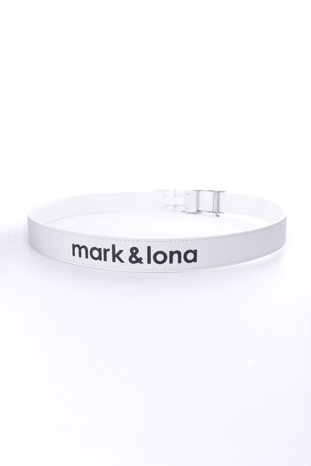 HOLLOW SKULL ADJUST LEATHER BELT / ブランクスカルバックル 無段階調整レザーベルト (ホワイト)