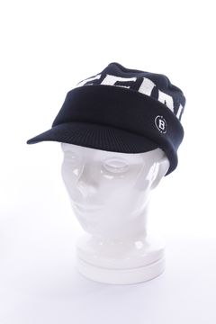 KNIT WORK CAP / ビッグロゴ ニット ワーク キャップ (ブラック)