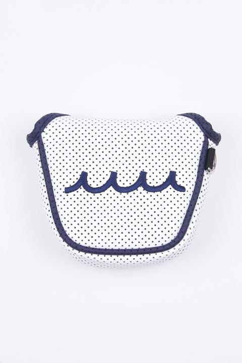 HEAD COVER / パンチング バイカラー マレットタイプ パターカバー (ホワイト)