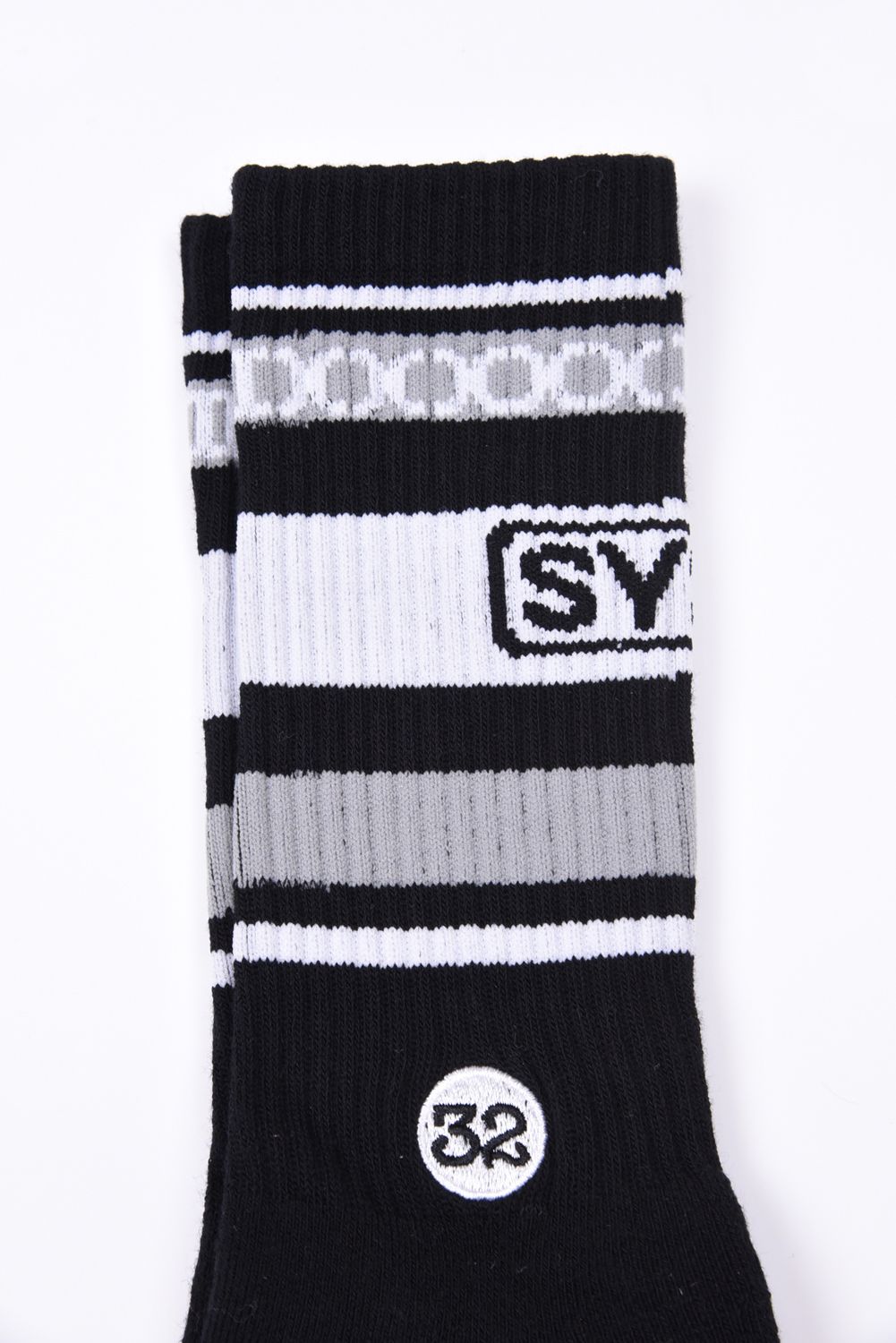 【26AW】 ORIGINAL LINE SOCKS / ラインデザイン ミドルソックス (ブラック)