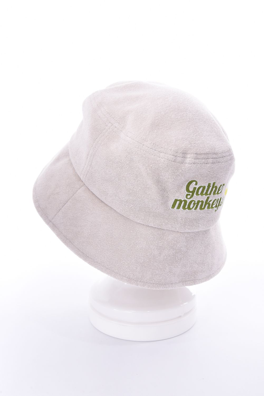 【26SS】 BUCKET HAT / パイル生地 ブランドロゴ刺繍 バケットハット (ベージュ)