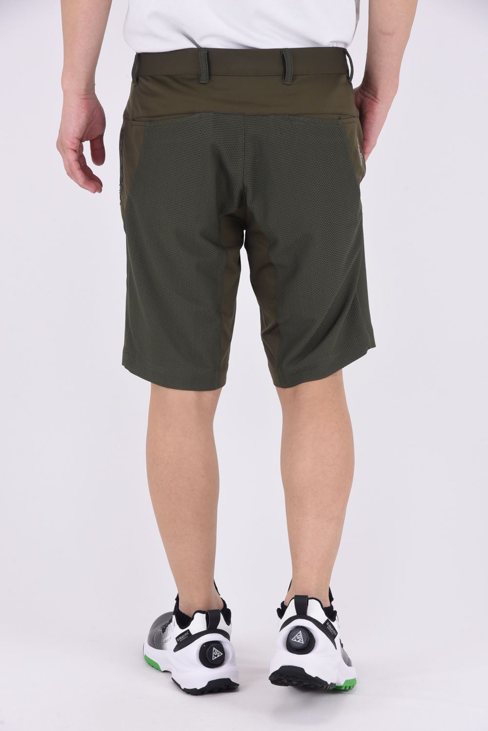【25SS】 113 GOLF MESH SHORTS / ROICA素材 メッシュ ショートパンツ (カーキ)
