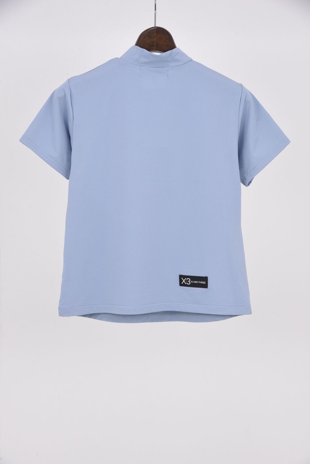 【26SS】【レディース】 DOT MESH MOCK TEE / ドットメッシュ モックネックTシャツ (ブルーグレー)