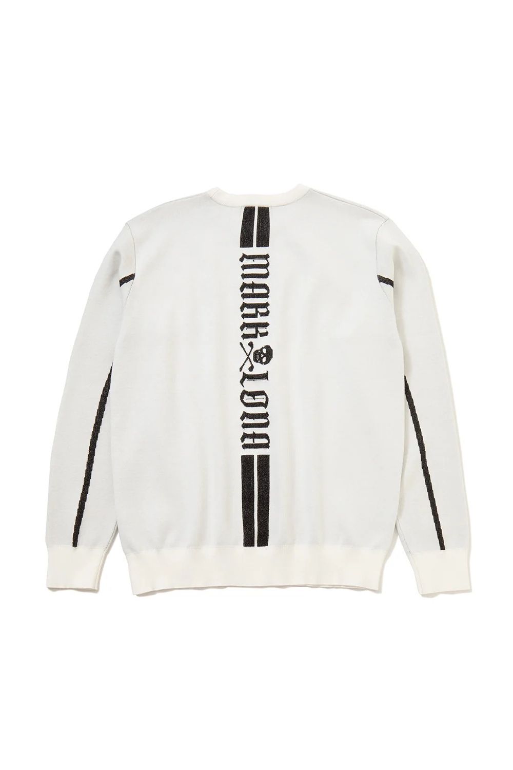 【26AW】 FRACTUR SHIMMER CREWNECK KNIT / ブラックレター ラメ糸ロゴジャガード クルーネックニット (ホワイト)