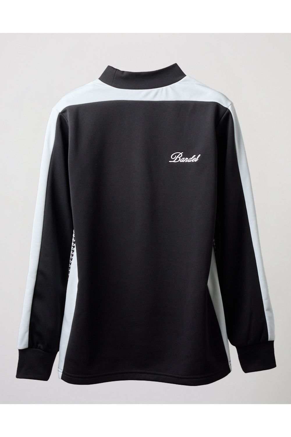 【レディース】 HOUNDSTOOTH BICOLOR L/S MOC SHIRTS / 千鳥格子柄 バイカラー ロングスリーブ モックネックシャツ (ブラック)