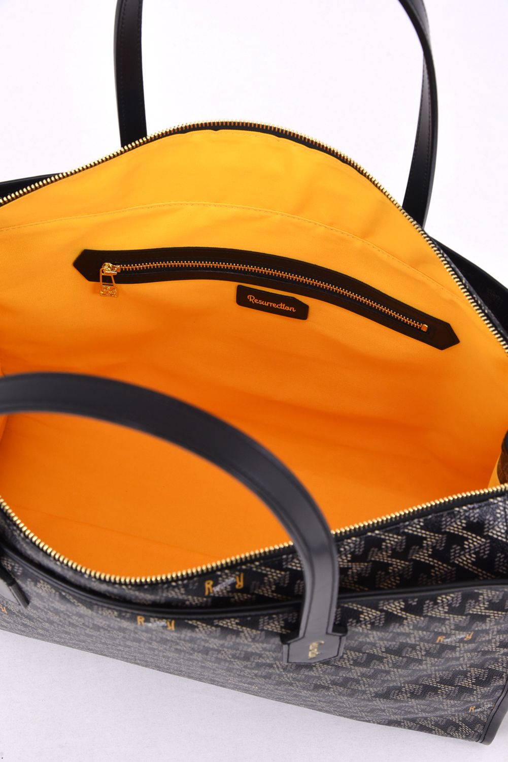 LANIUS SQUARE BIG (ラニウス スクエア ビッグ) / ブランドオリジナルテキスタイル ボストンバッグ ダークブラック*