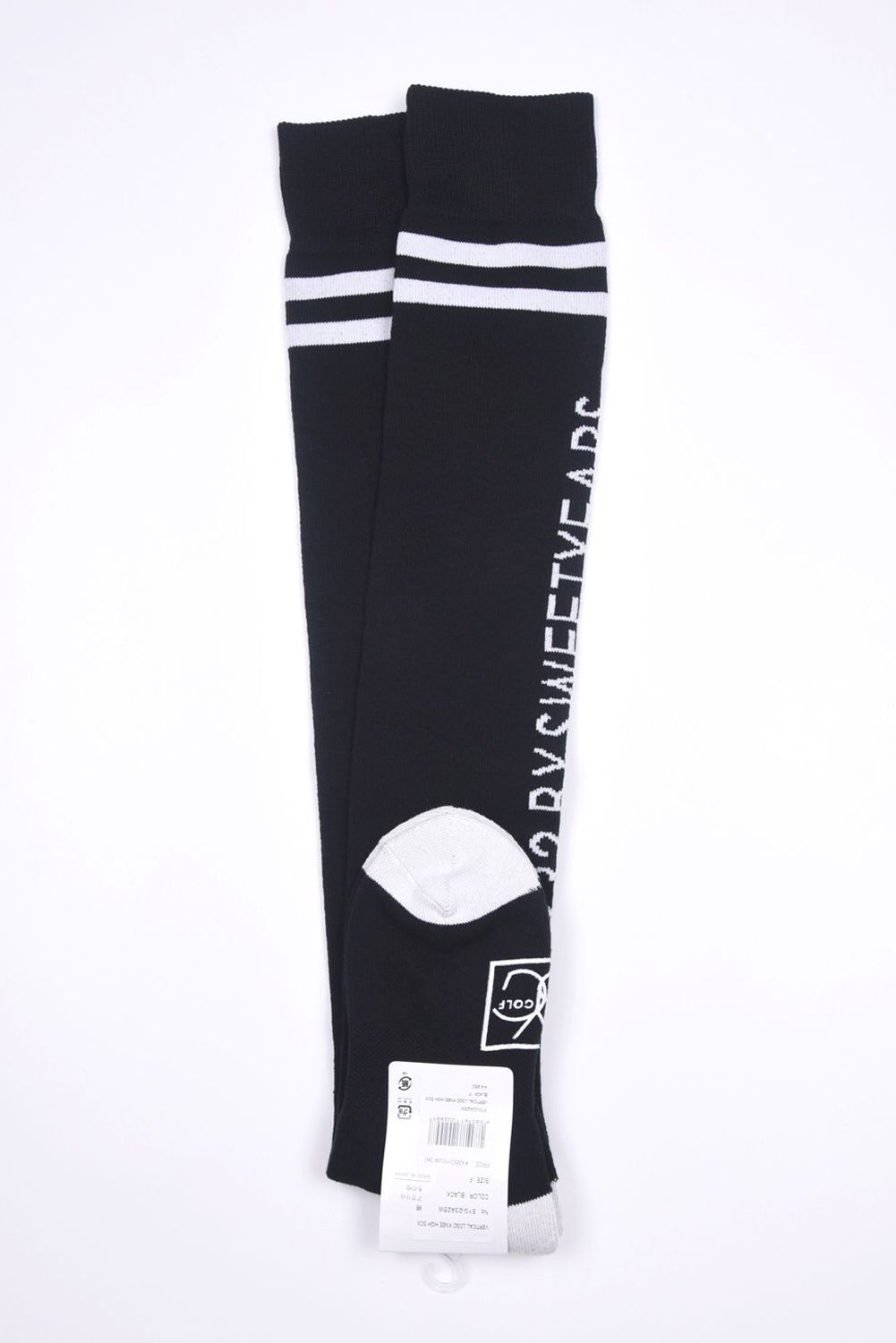 【レディース】 VERTICAL LOGO KNEE HIGH SOX / サイドロゴ ニーハイソックス (ブラック)*