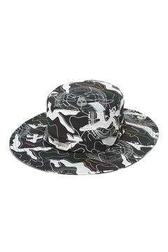【26SS】 AXON CAMO FIELD HAT / ポリエステルツイル カモフラージュプリント サファリハット (ブラック)
