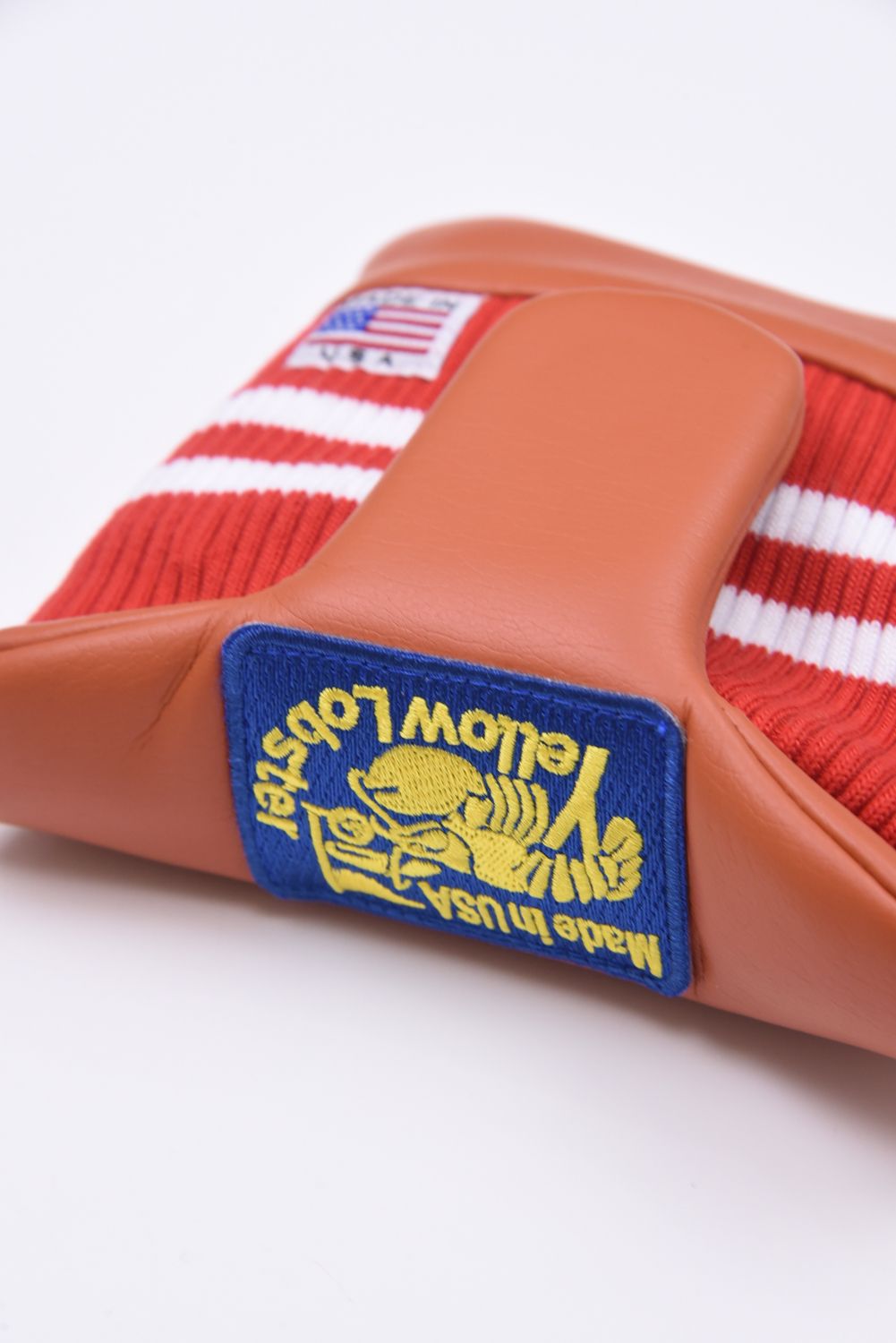 U-LEATHER MALLET PUTTER COVER / シンセティックレザー ワッペン マレット型 パターカバー (ラグーナオレンジ)