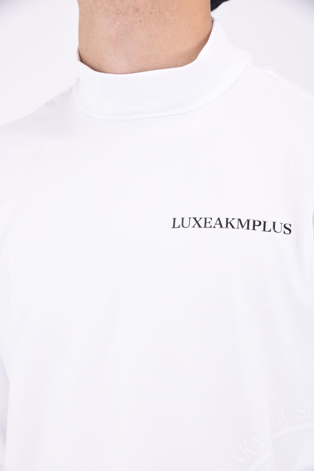 CIRCLE LOGO INNER / サークルロゴ モックネックTシャツ (ホワイト)