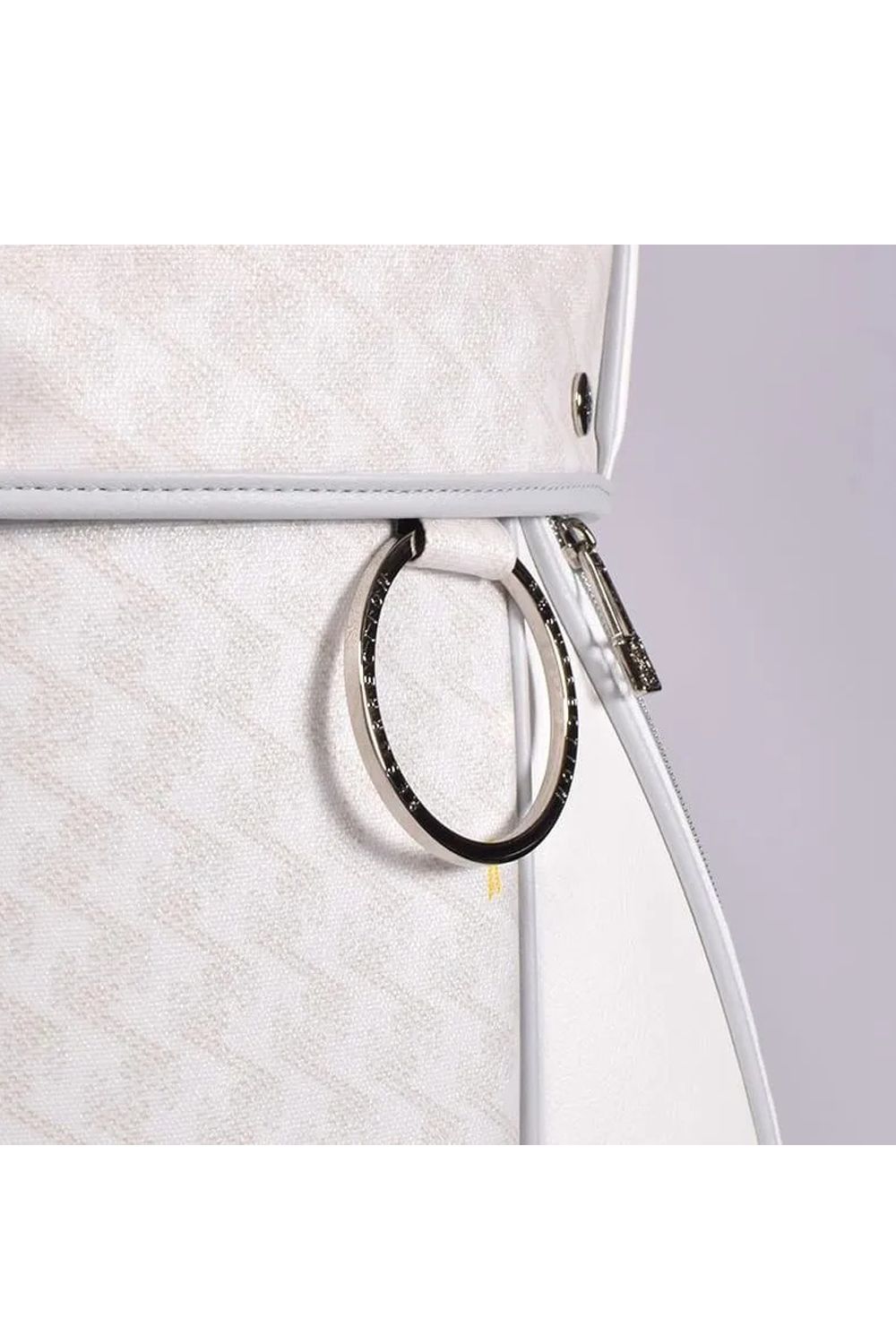 【26SS】【銀行振込・代金引換不可】【返品・交換不可】 RALLINA (ラリーナ) / ブランドオリジナルテキスタイル カートタイプ キャディバッグ （モノホワイト）*