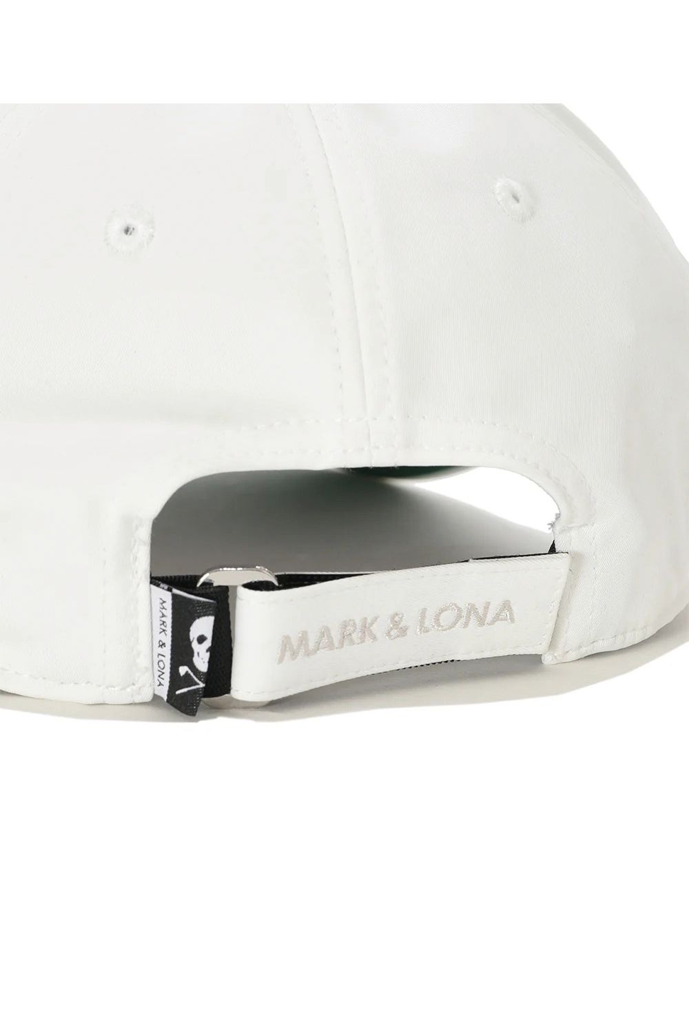 【26SS】 IRON SKULL CRYSTAL ACCENT CAP / アイアンスカル ブランドロゴ刺繍 ベースボールキャップ (アイボリー)