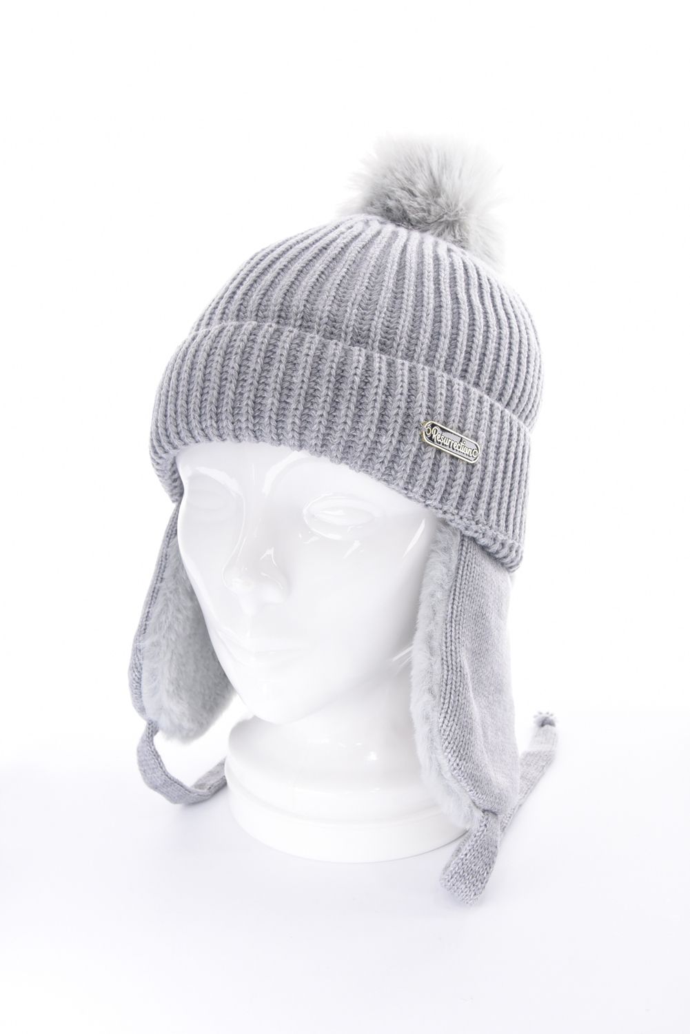 FUR YEAR KNIT CAP / ファーイヤー ニットキャップ (グレー)