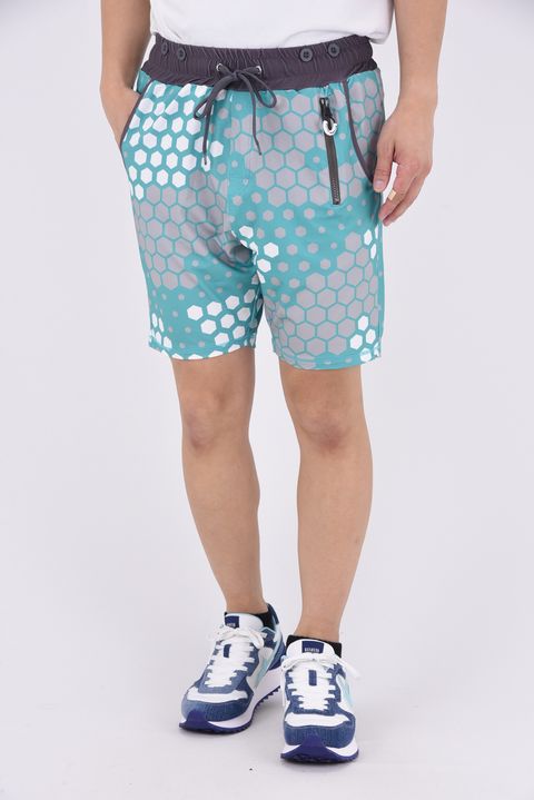 【ポイント20倍】 RUSH SHORT PANTS (HIVE CAMO) / ハニカムカモフラージュ ラッシュハーフパンツ (ターコイズ)