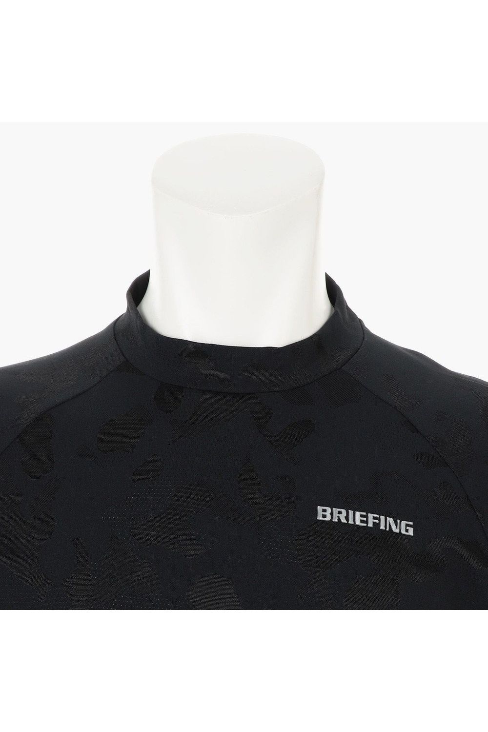 【26SS】 MEN’S CAMO JQ HIGHNECK / カモフラージュジャカード リラックスフィット モックネックTシャツ (ブラック)