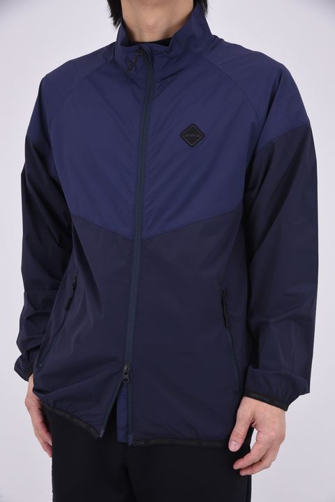 【26SS】 MEN'S BI-COLOR WIND BLOUSON / バイカラー スタンドカラーブルゾン (ネイビー)