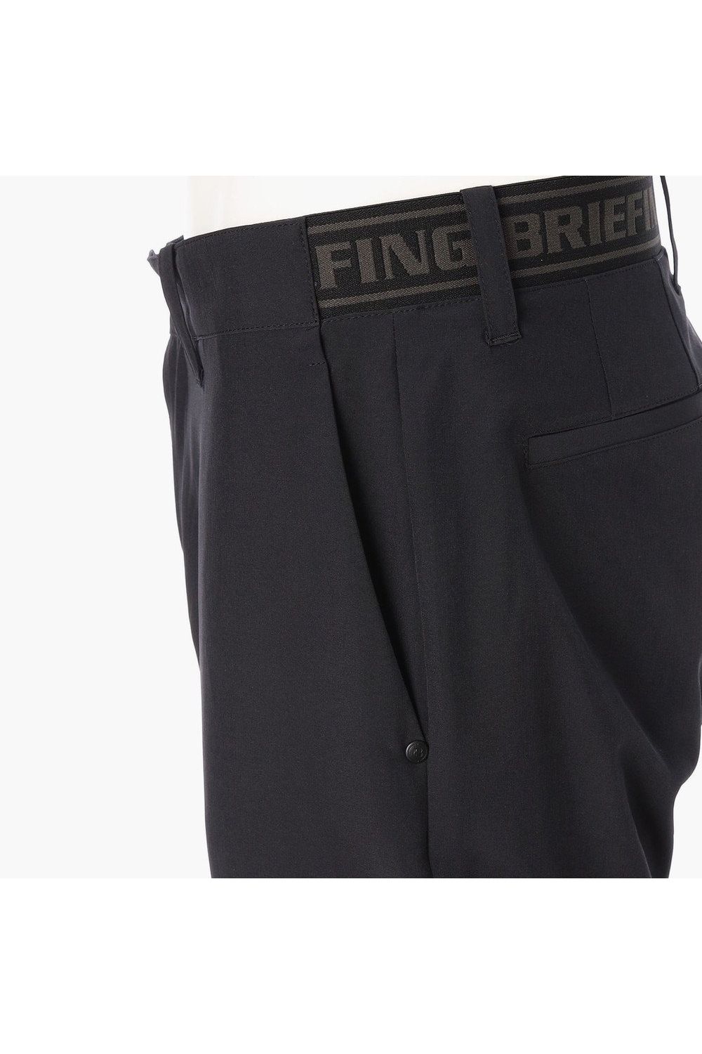 【26SS】 MEN'S COOLCORE LOGO ELASTIC PANTS / クールコア ウエストゴムベルト ロングパンツ (ブラック)