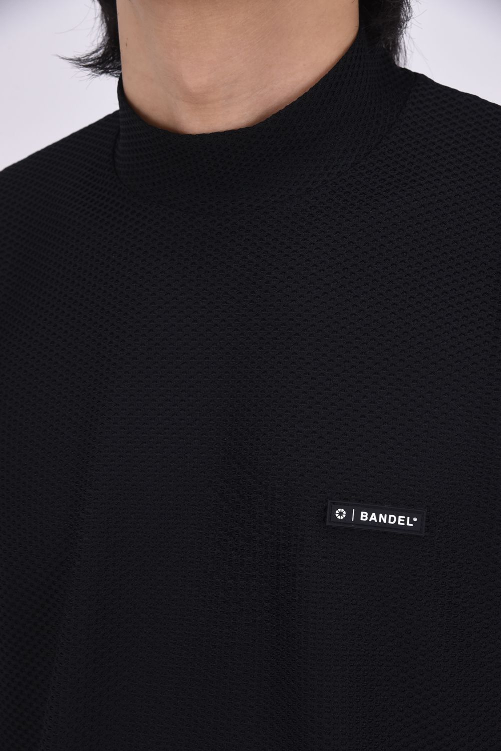 【26SS】 DRY WAFFLE SWITCH MOCK / ドライワッフルスウィッチモックネック (ブラック)