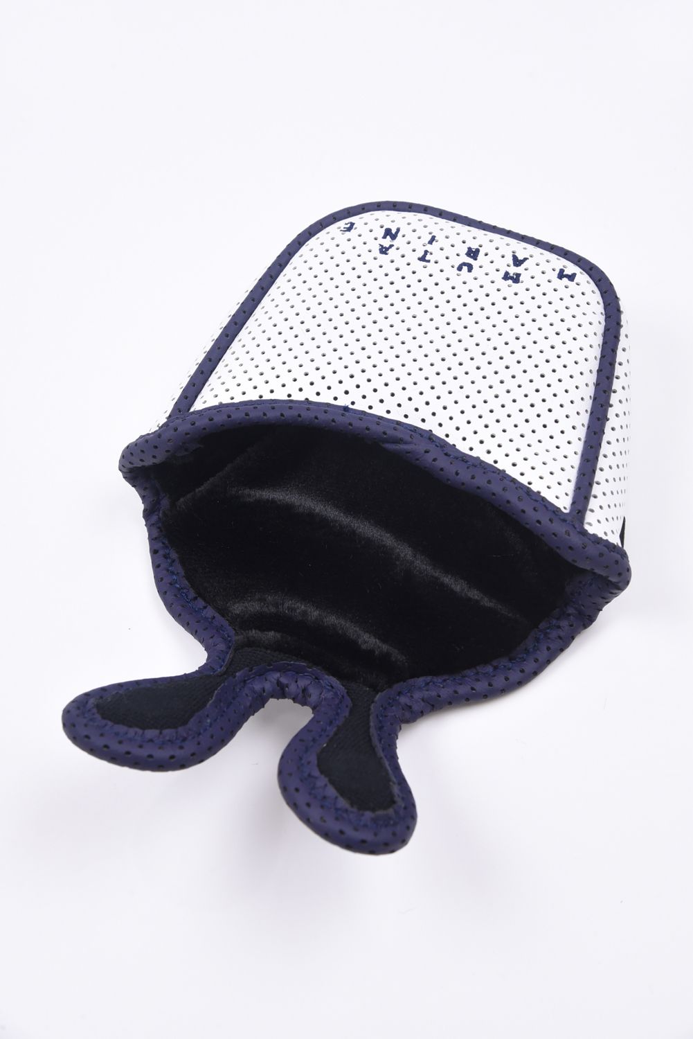 HEAD COVER / パンチング バイカラー マレットタイプ パターカバー (ホワイト)