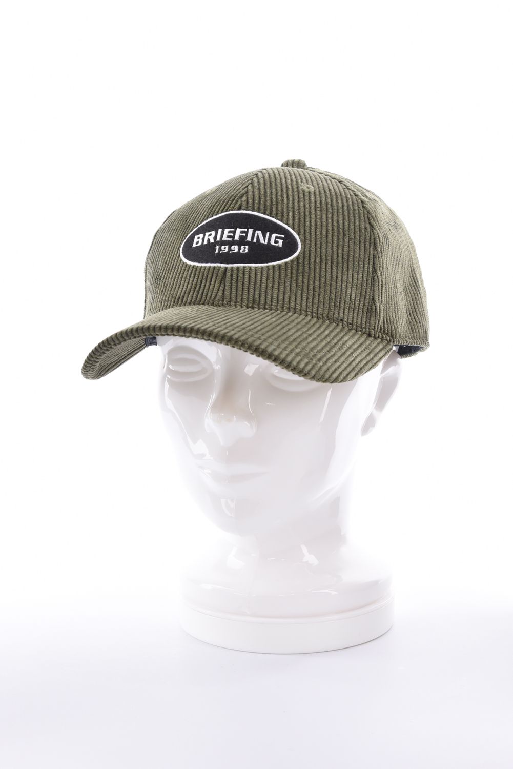 【26AW】 MEN’S CORDUROY OVAL LOGO CAP / コーデュロイ生地 オーバルロゴワッペン キャップ (オリーブ)