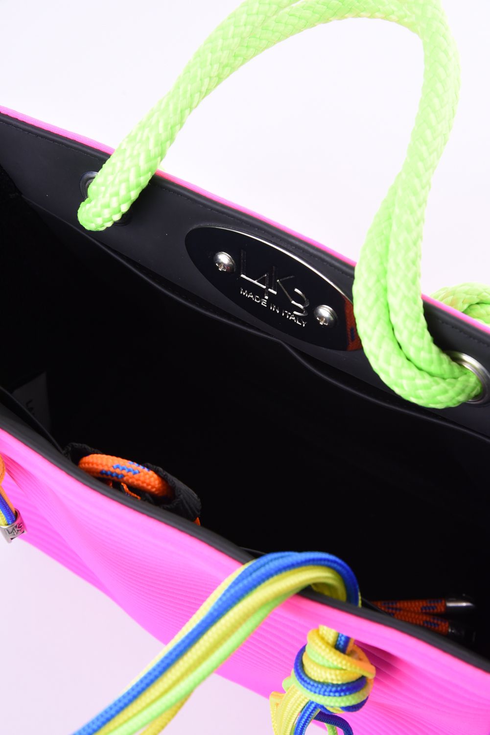 CLEAT TOTE mini TOM0152 / クリート トート ミニバッグ ボーダー （ショックピンク）*