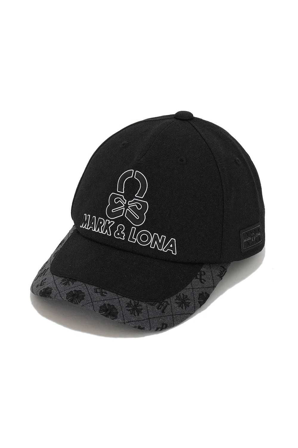 【26AW】 OBLIVION JACQUARD CAP / 3Dブランドロゴ モノグラムパターン刺繍 ベースボールキャップ (ブラック)