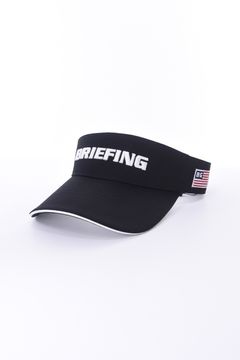 MENS BASIC VISOR / ブランドロゴ刺繍 ベーシック サンバイザー (ブラック)