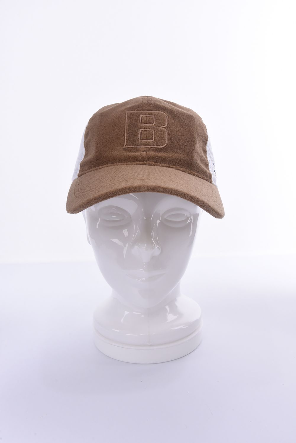 MEN’S PILE INITIAL MESH CAP / イニシャル メッシュ キャップ (ライトブラウン)