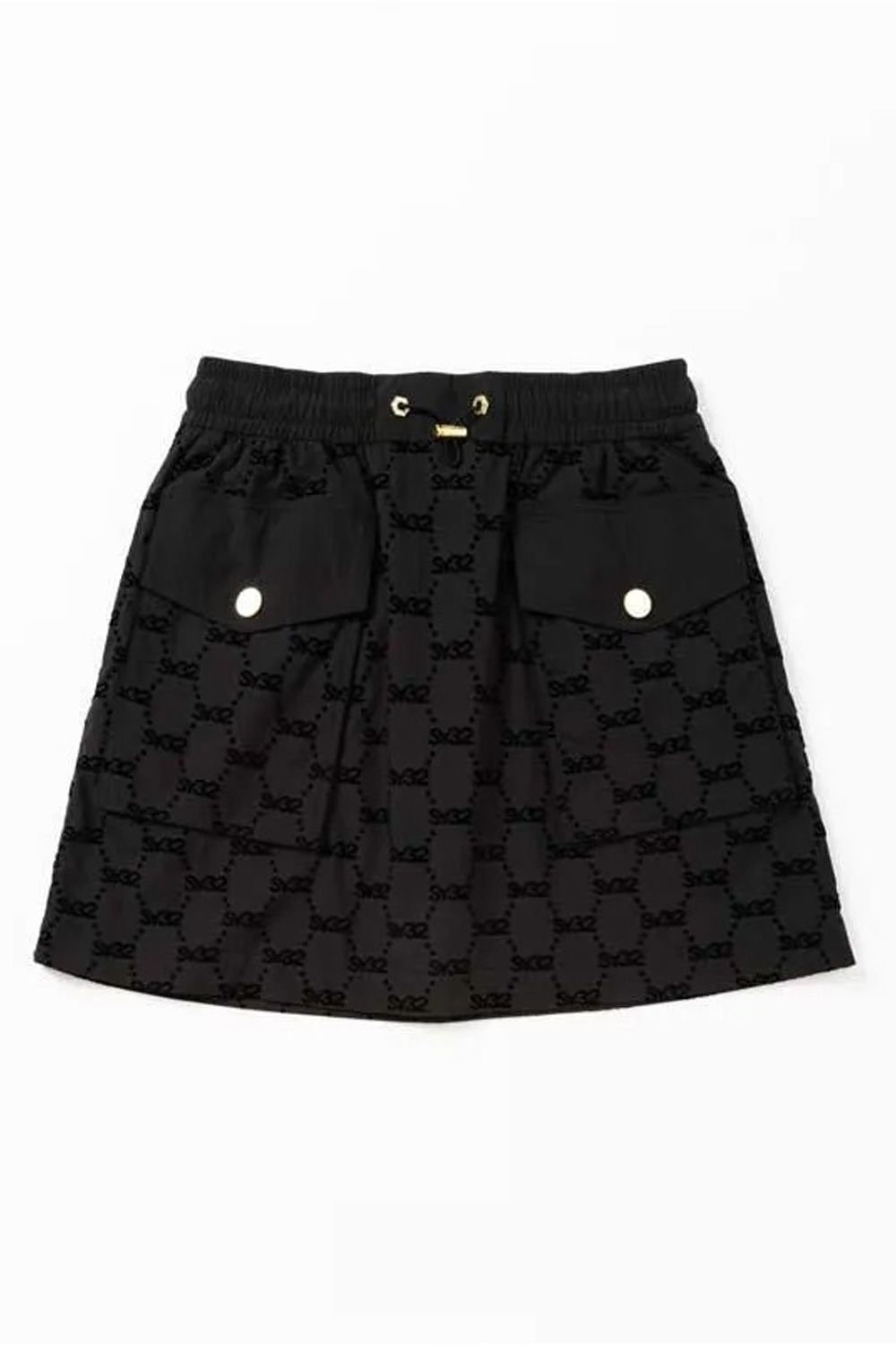 【25AW】レディース】FLOCKY STRETCH SKIRT / フロッキー ストレッチ スカート (ブラック)