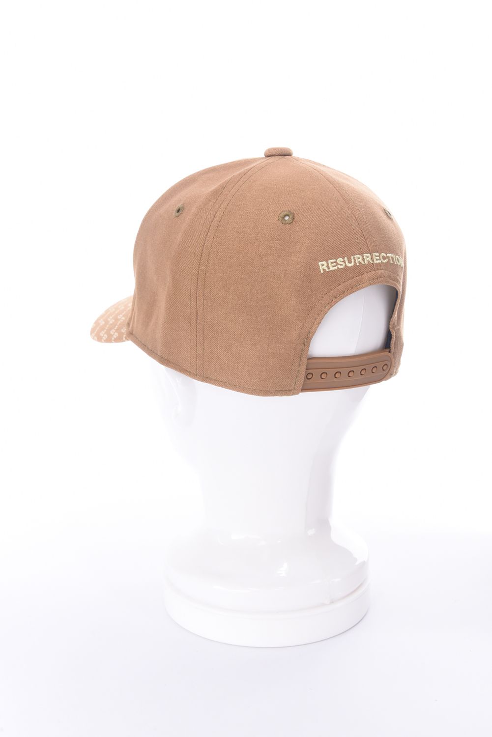 GM BRIM CAP / RRロゴ刺繍 オリジナルテキスタイル ブリムキャップ (キャメル)