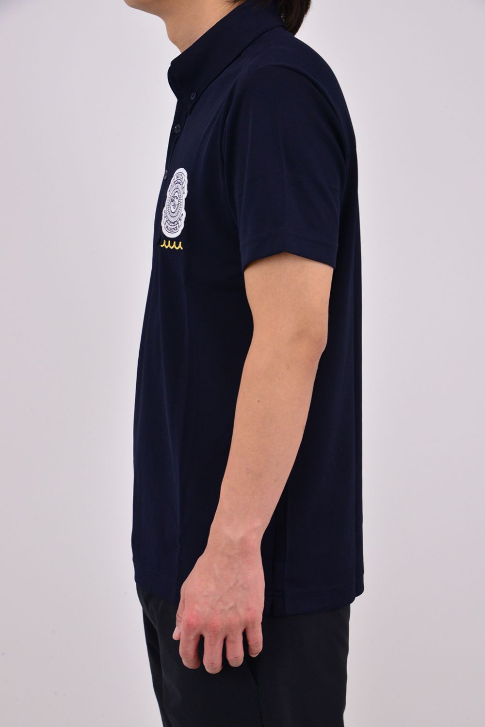 【26SS】 POLO SHIRT / POPEYE™︎コラボレーション エンブレムワッペン ポロシャツ (ネイビー)