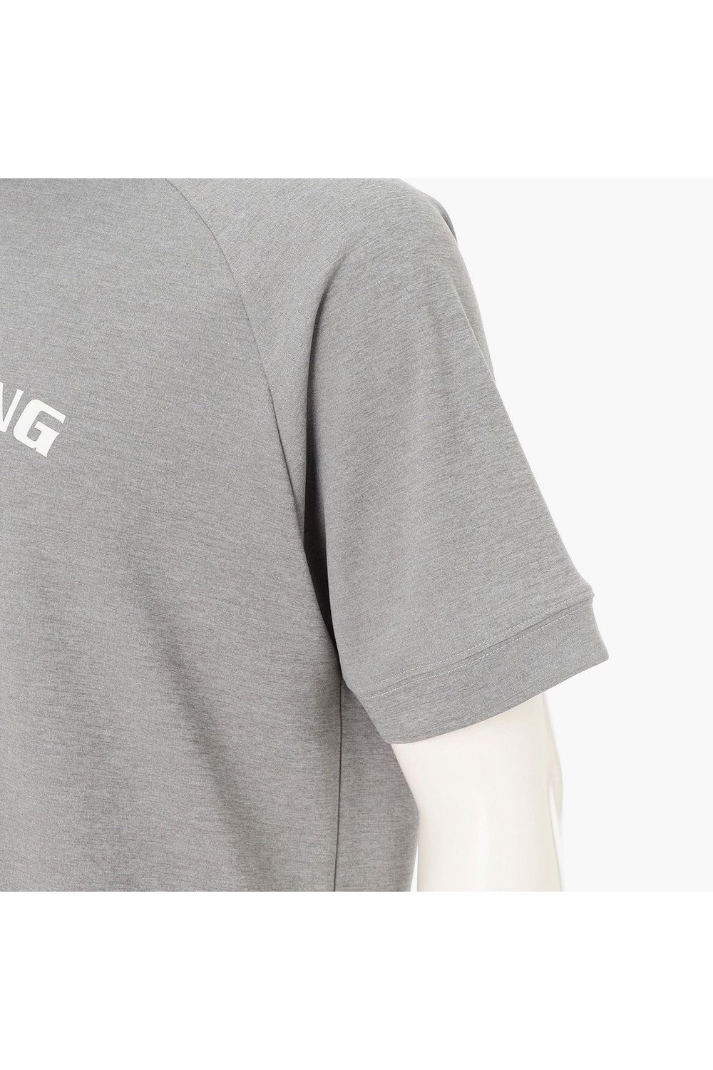 【26SS】 MEN’S COLLEGE LOGO HIGHNECK / カレッジロゴ リラックスフィット モックネックTシャツ (グレー)