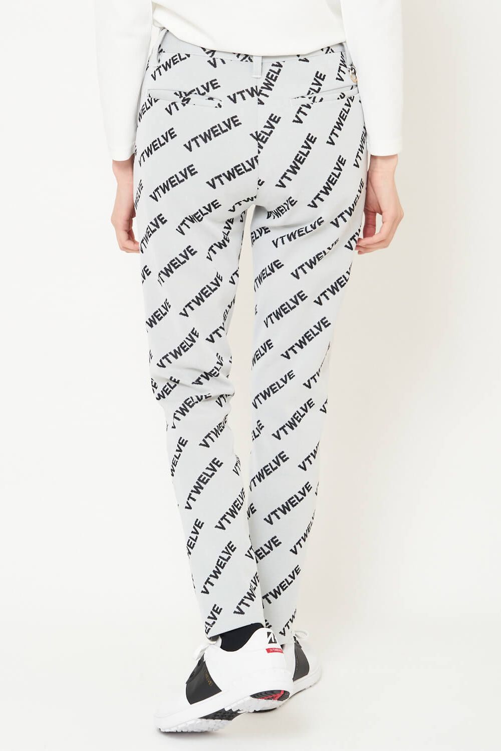 【期間限定ポイント10倍】【レディース】 【秋冬仕様】VET PANTS / グラフィック ロゴ ジャガードパンツ (ホワイト)