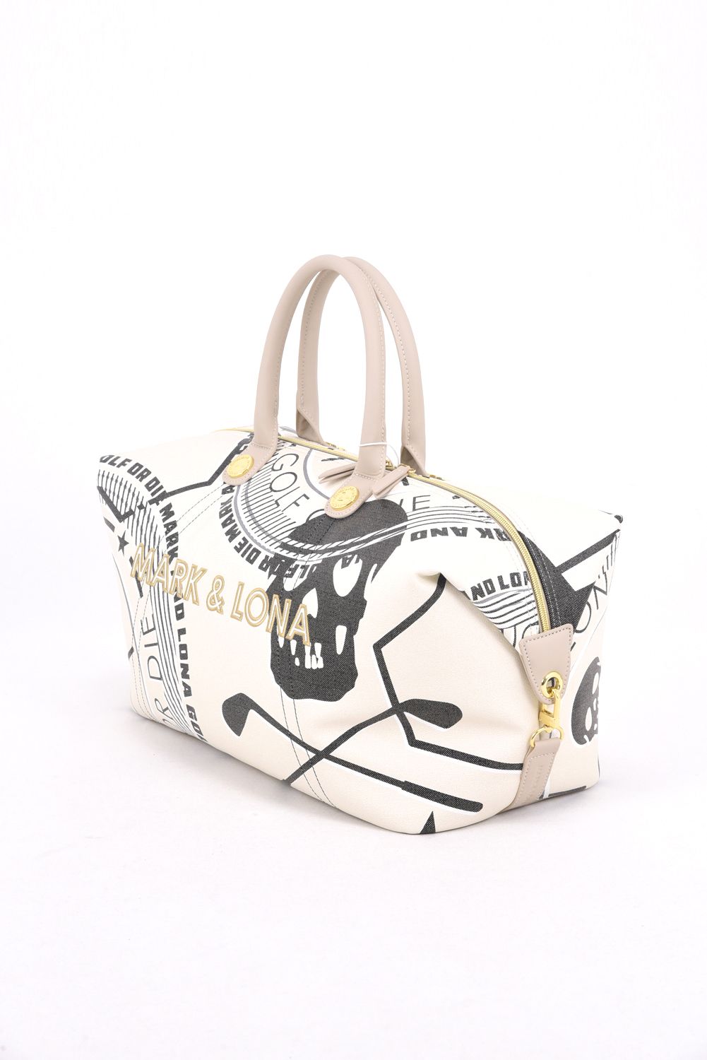 【2026SS 木村拓哉さん着用 VOL.3】 ATLAS CONVERTIBLE BOSTON BAG / アイアンスカル シンセティックレザー 2WAYボストンバッグ (ベージュ)