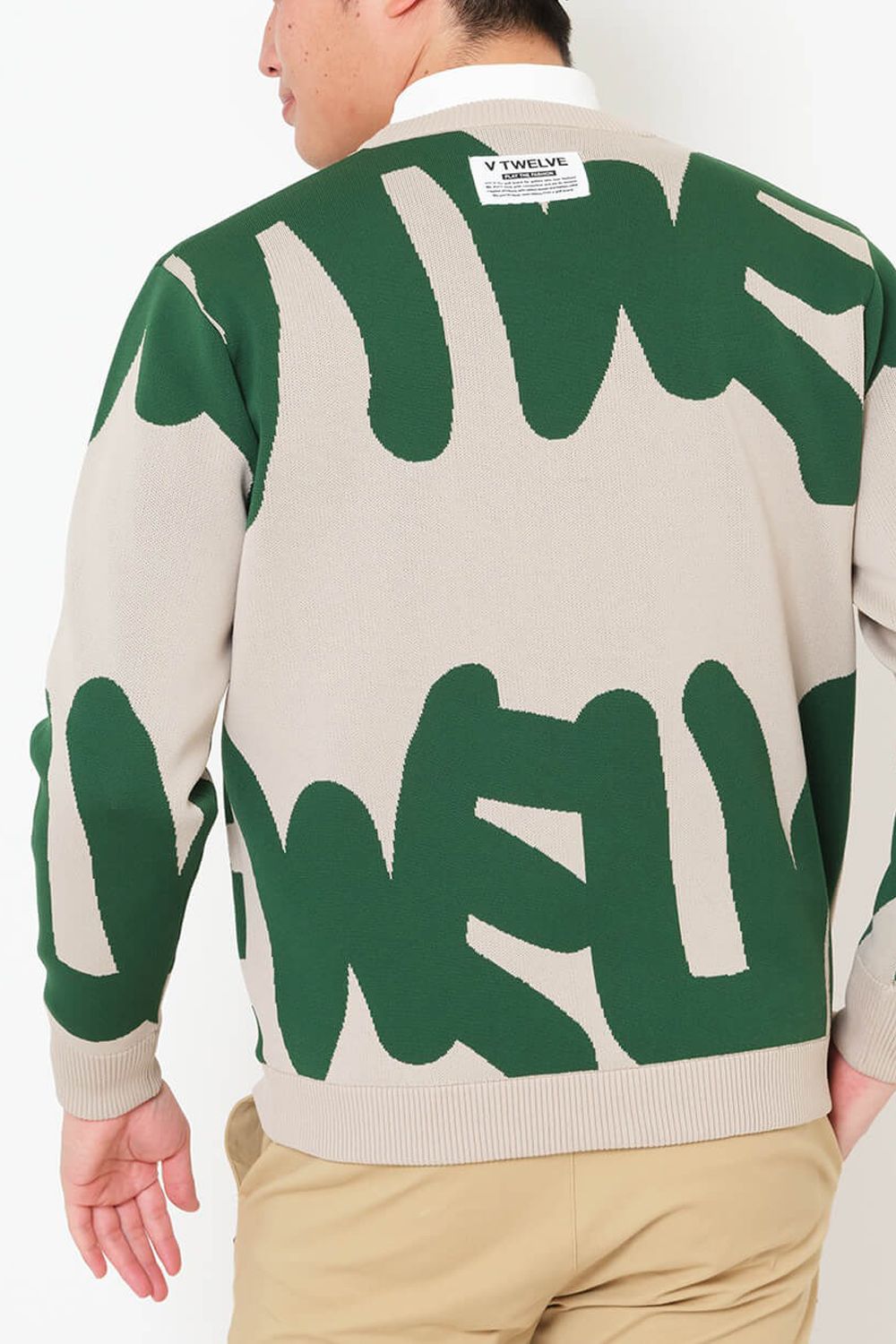 【25AW】 GRAFT KNIT / グラフィティロゴ クルーネックニット (ベージュ)