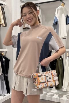 【26SS】【レディース】 RELAX HALF MOCKNECK TEE / モックネックTシャツ (ピンクベージュ)